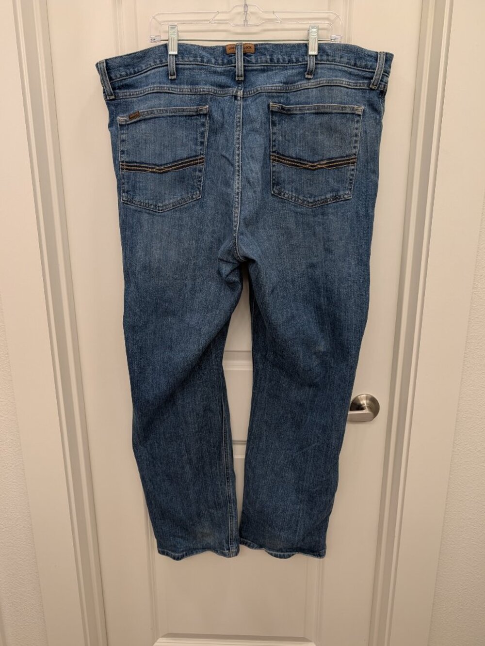Ariat Mens 44x32 Legacy M4 Relaxed Bootcut Denim Jeans Medium Wash - Picture 5 of 8